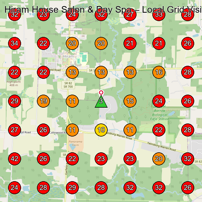 Hiram House Salon & Day Spa GeoGrid visibility map for Hair Salon in Garrettsville